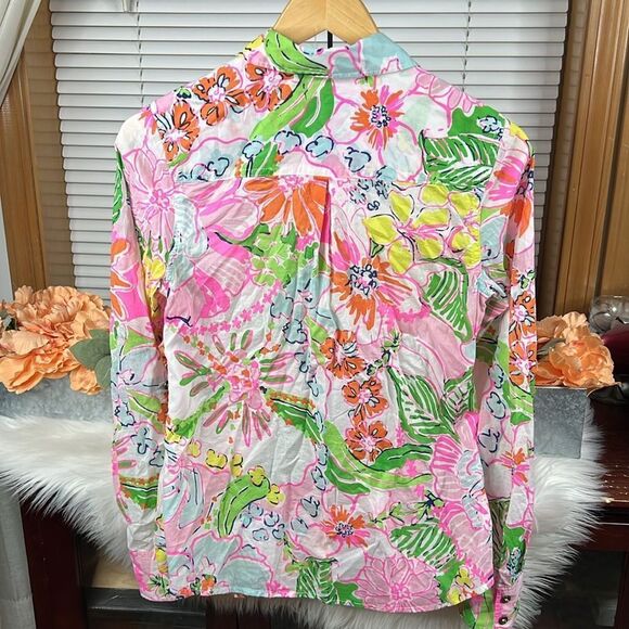 Lilly Pulitzer for Target Nosey Posey Floral Button Down Blouse - S - Picture 5 of 5